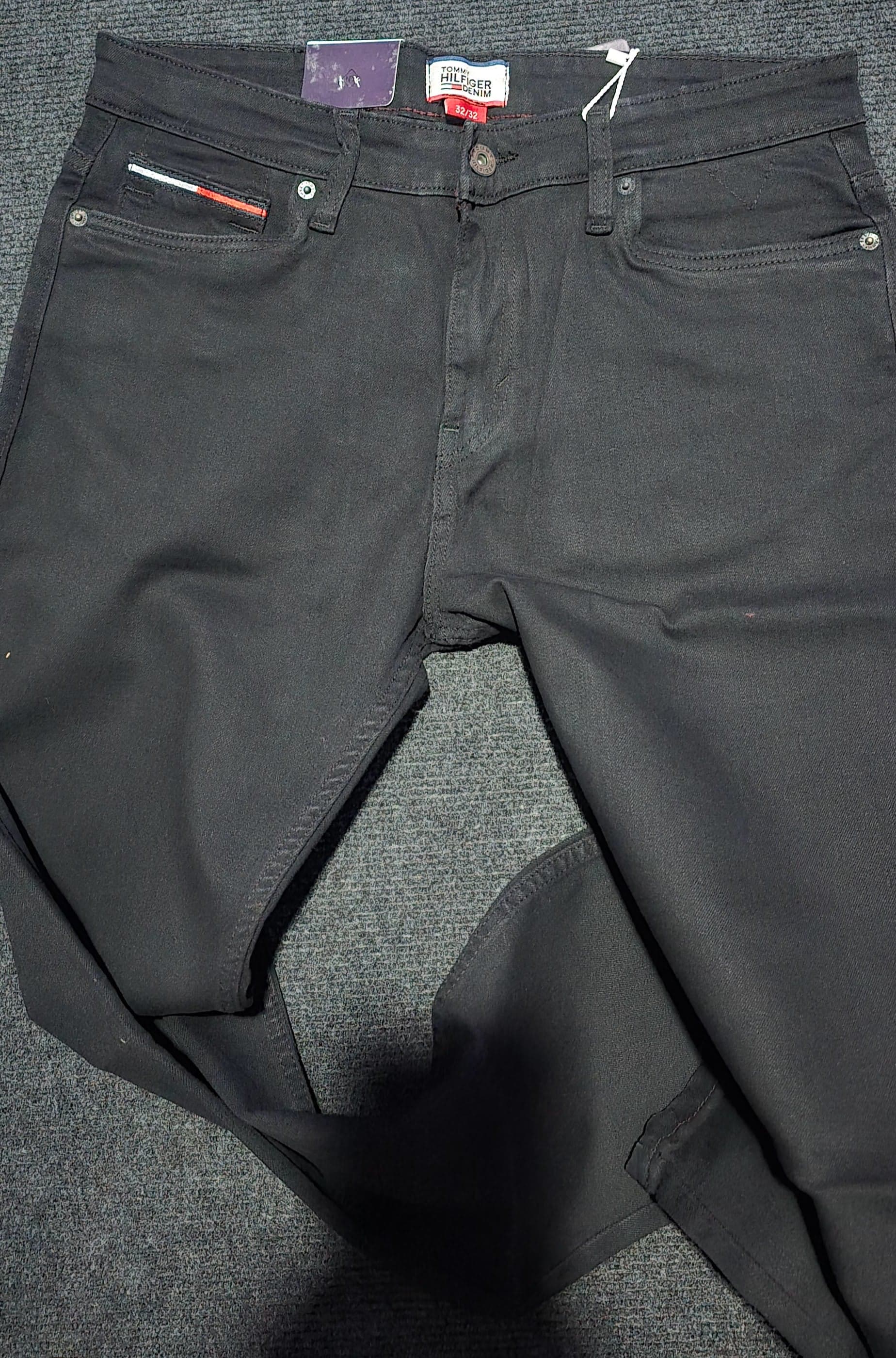 Tommy Hilfiger Men's Slim Fit Washed Black Jeans