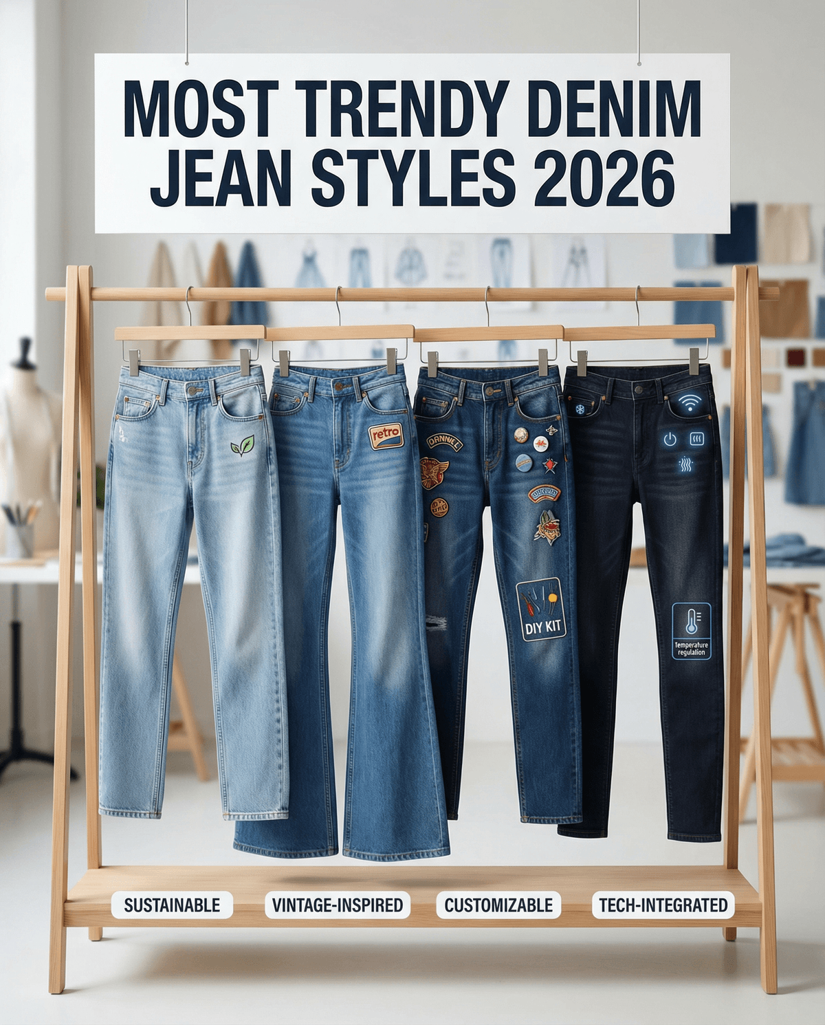 Most trendy denim jean style 2026?