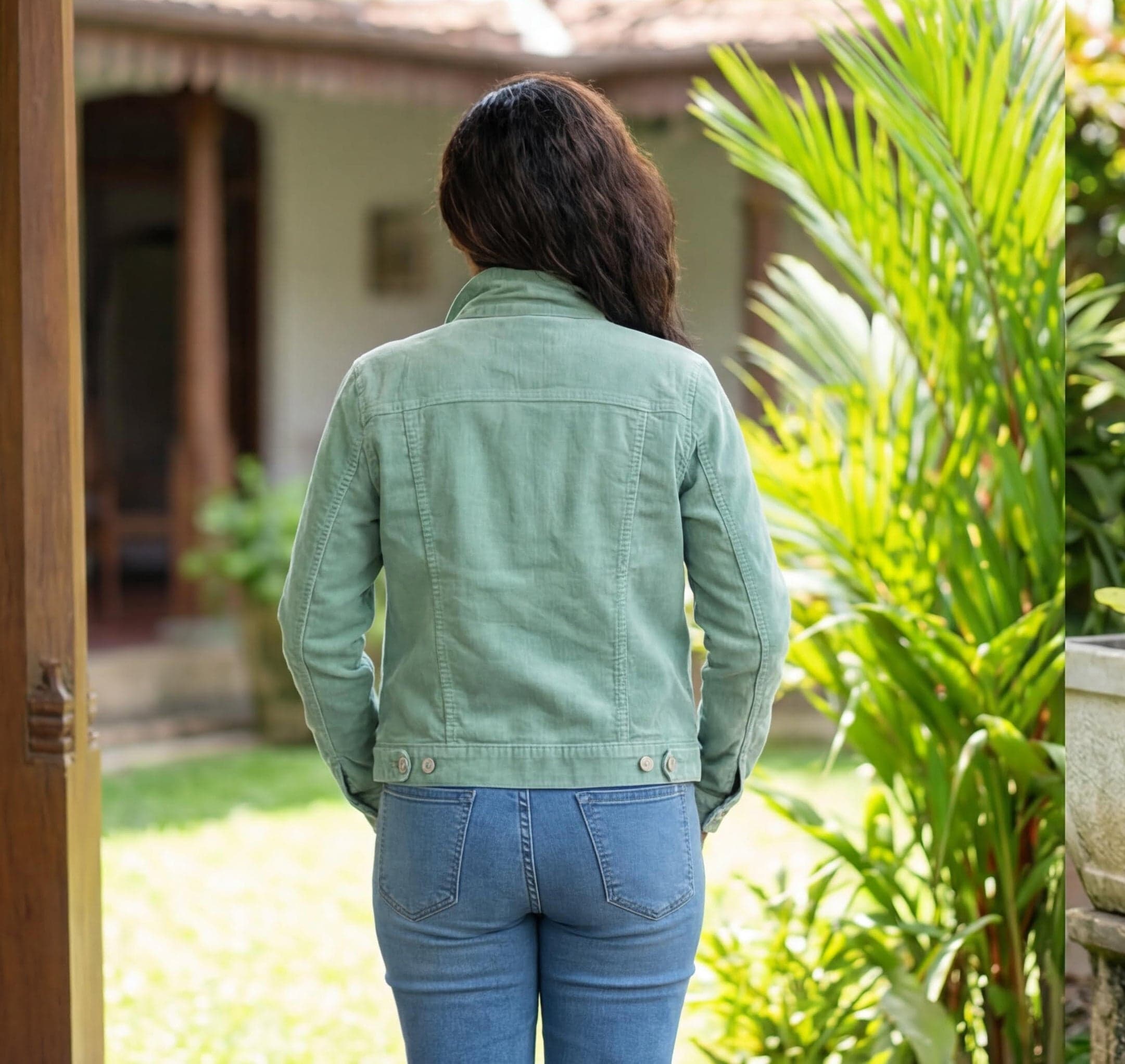 THE ORIGINAL LIGHT GREEN COLOR DENIM JACKET — image 3