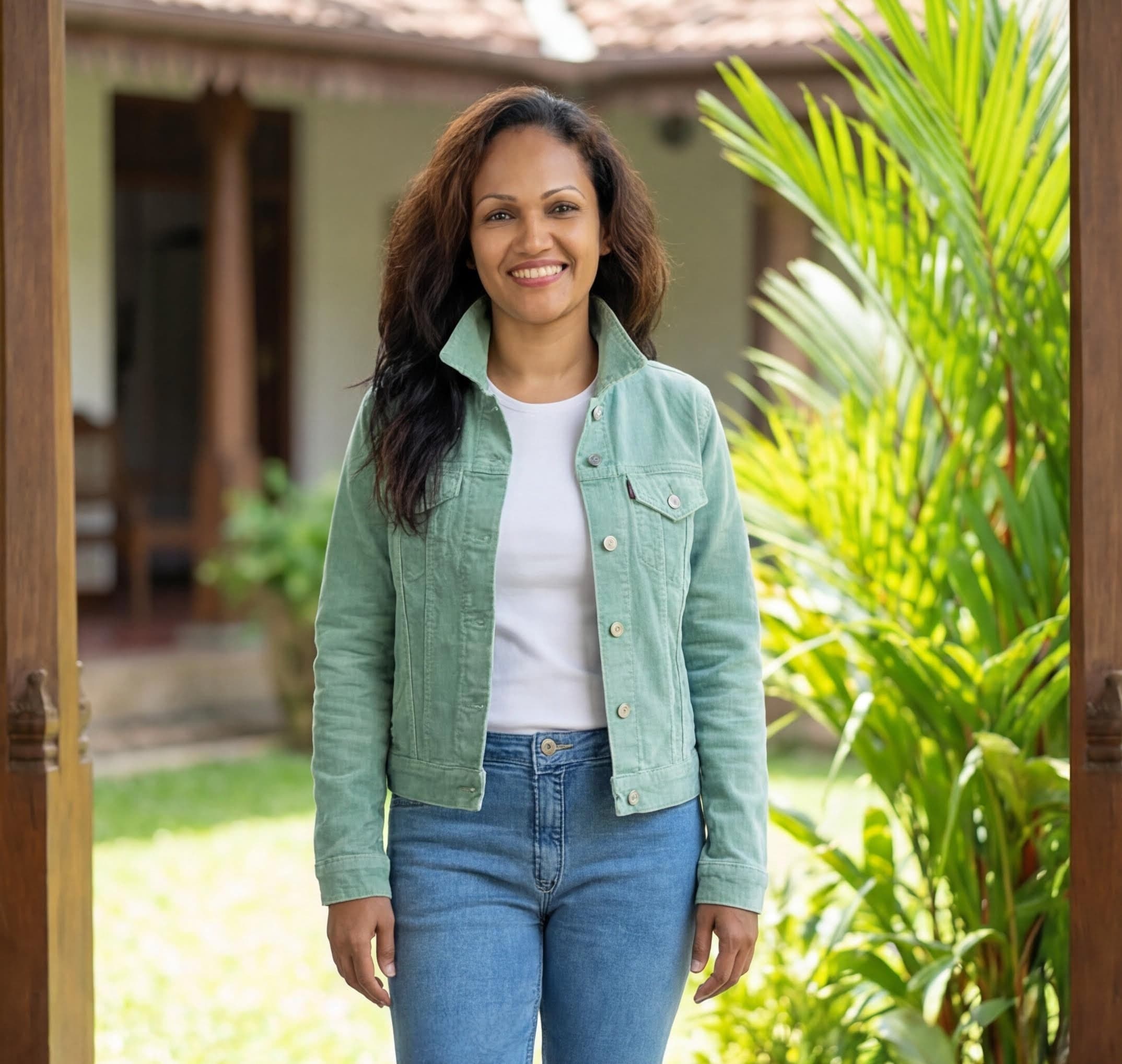 THE ORIGINAL LIGHT GREEN COLOR DENIM JACKET
