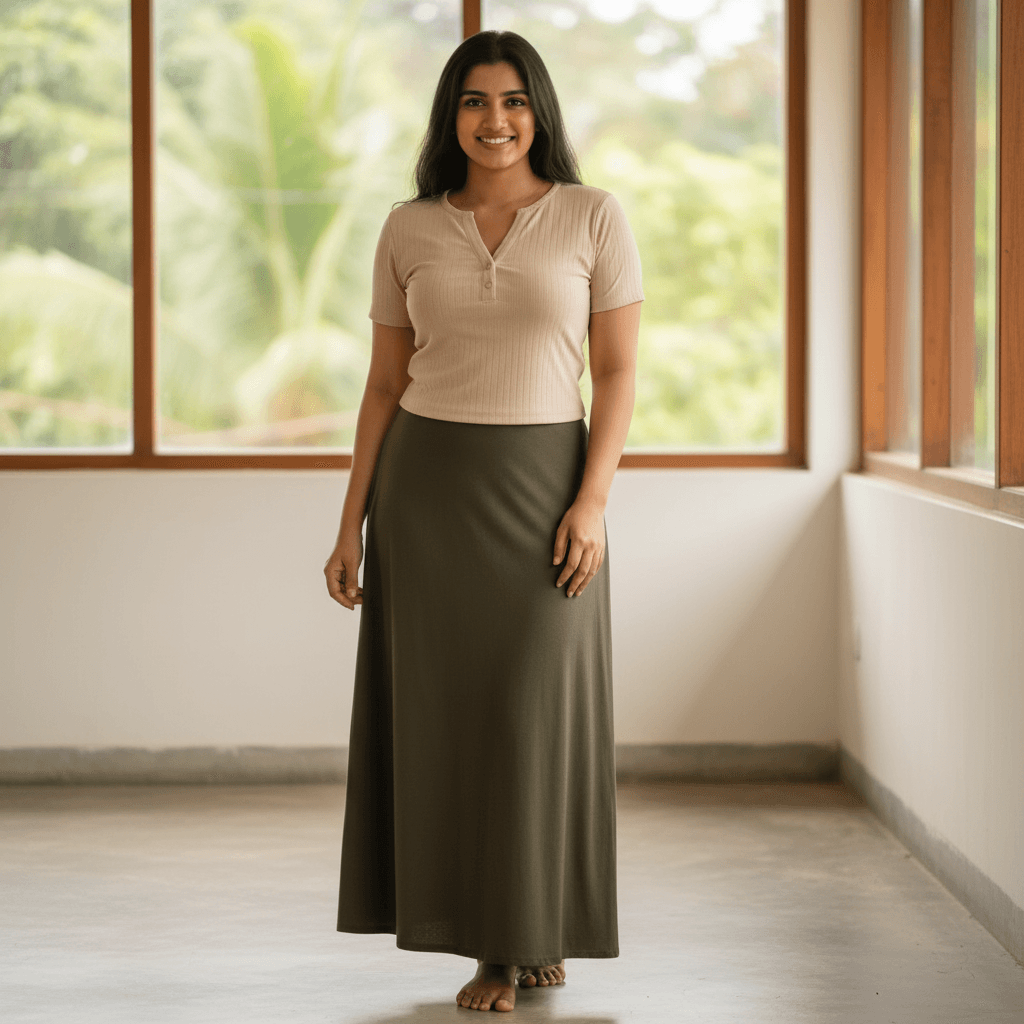 Beige Ribbed Button-Front Crop Top — image 1