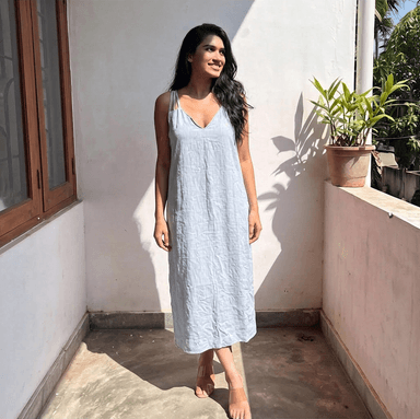 Women's Light Blue Maxi Dress Sri Lanka