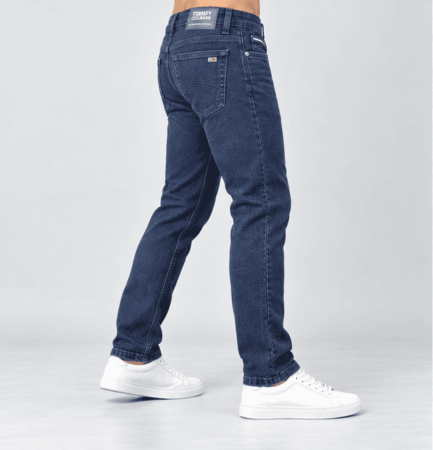 Tommoy Men's Slim Fit Dark Wash Denim Jeans | Classic American Style — image 4