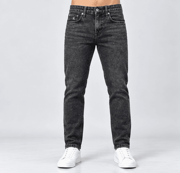 Calvin Klein Men's Grey Acid Wash Slim Fit Jeans | Modern Denim