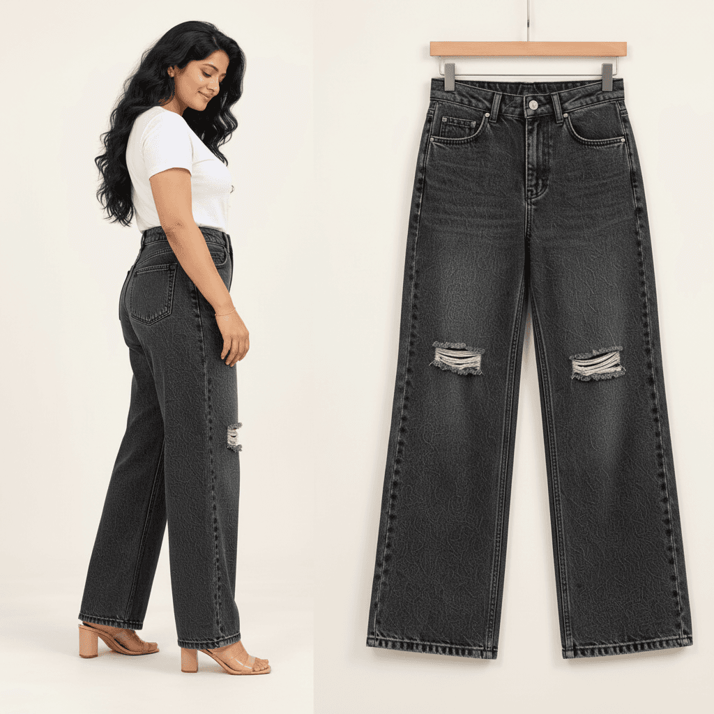 Women's Black Patch Jeans Sri Lanka — image 5