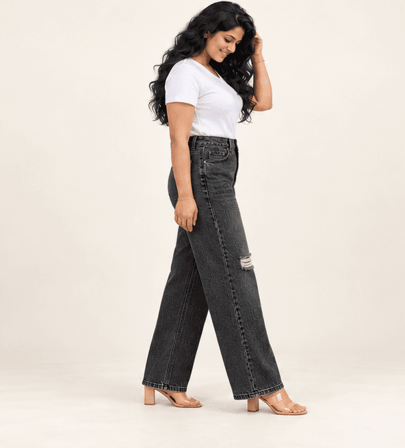 Women's Black Patch Jeans Sri Lanka — image 4