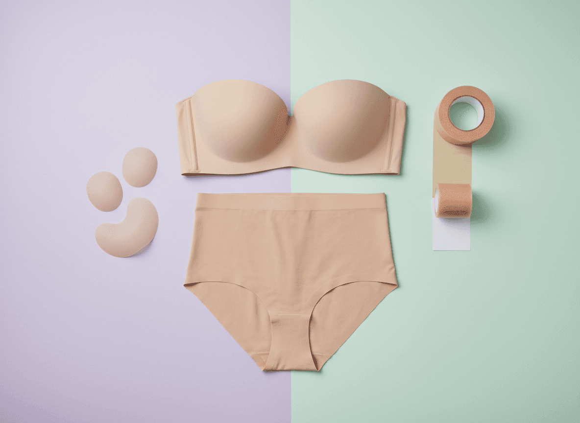 Modern undergarments for dresses and backless dress solutions