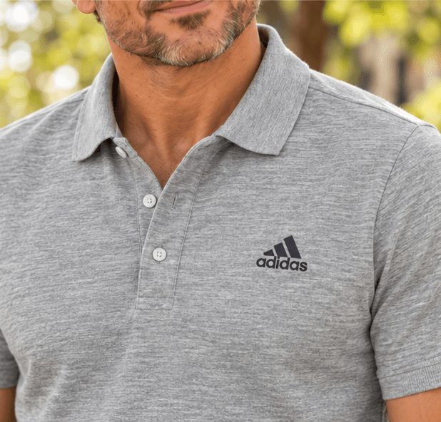 Mens Grey Adidas Polo Shirt Sri Lanka — image 3