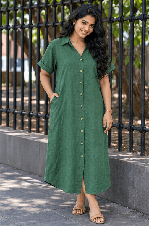 Women's Green Midi Dress Sri Lanka