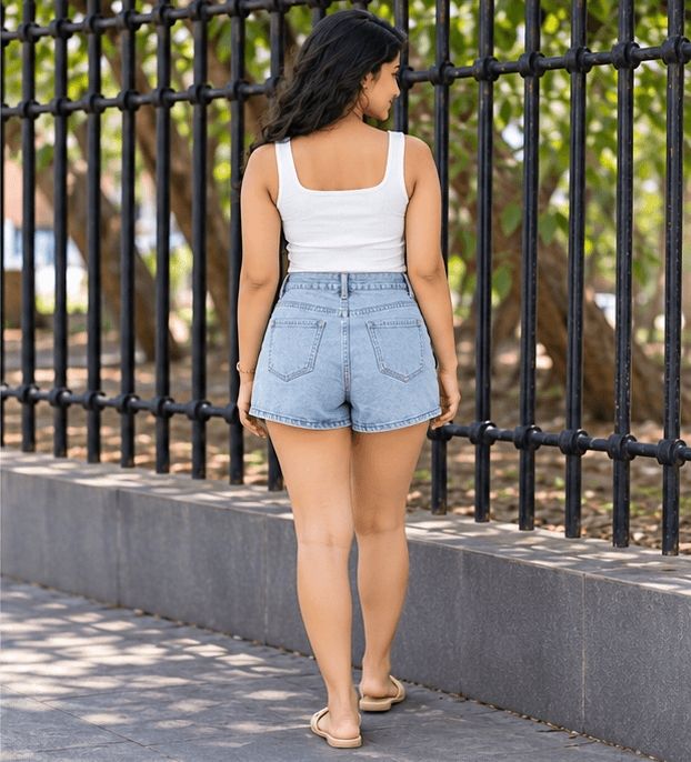 Women's Light Blue Denim Skort Sri Lanka — image 2