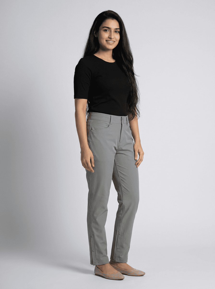 Eddie Bauer Women's Grey Technical Stretch Travel Pants