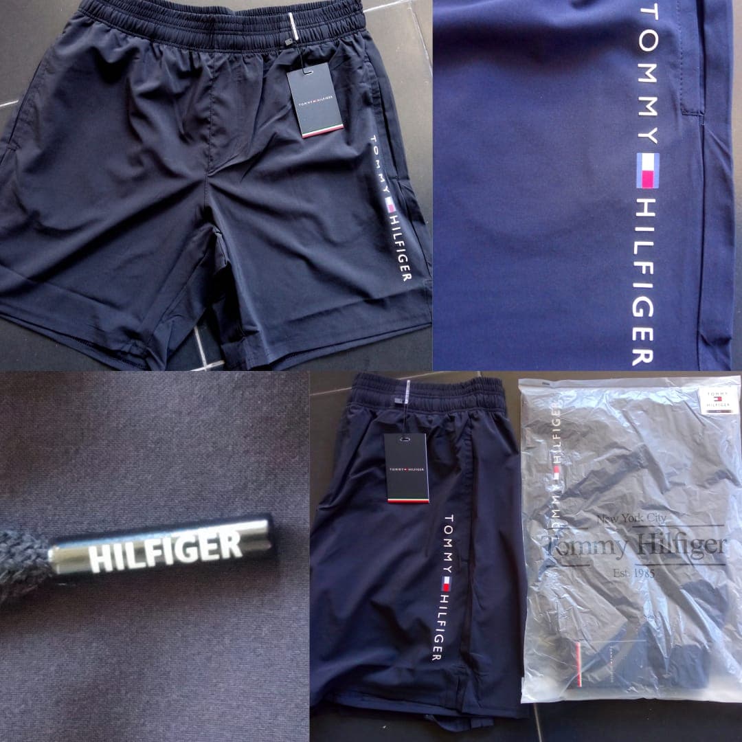 Tommy Hilfiger Men's White Logo Casual Shorts | Elastic Waist — image 5