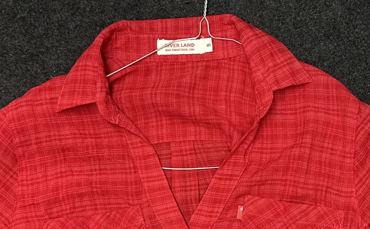 Red Plaid Button-Down Shirt - Long Sleeve, Relaxed Fit | Women's Top — image 4