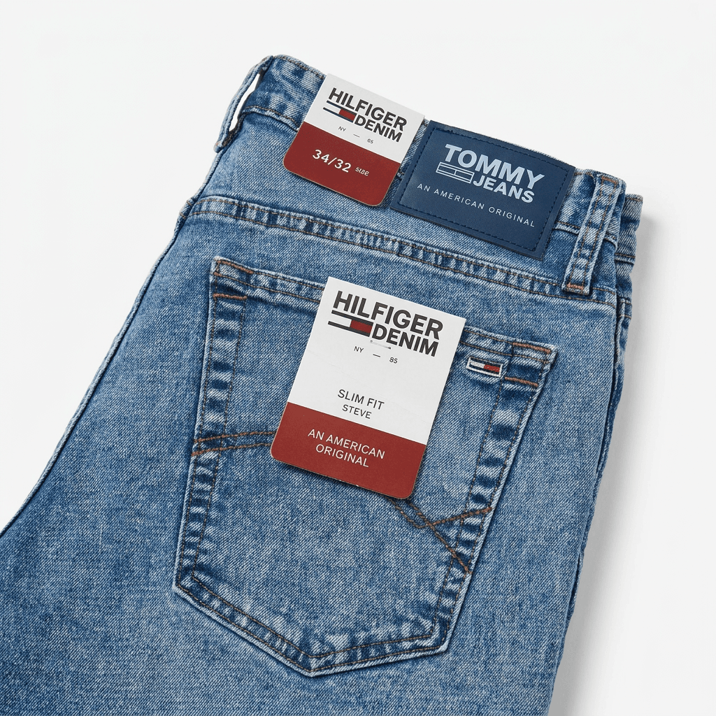Tommy Hilfiger Steve Slim Fit Jeans | Light Acid Wash Denim — image 3