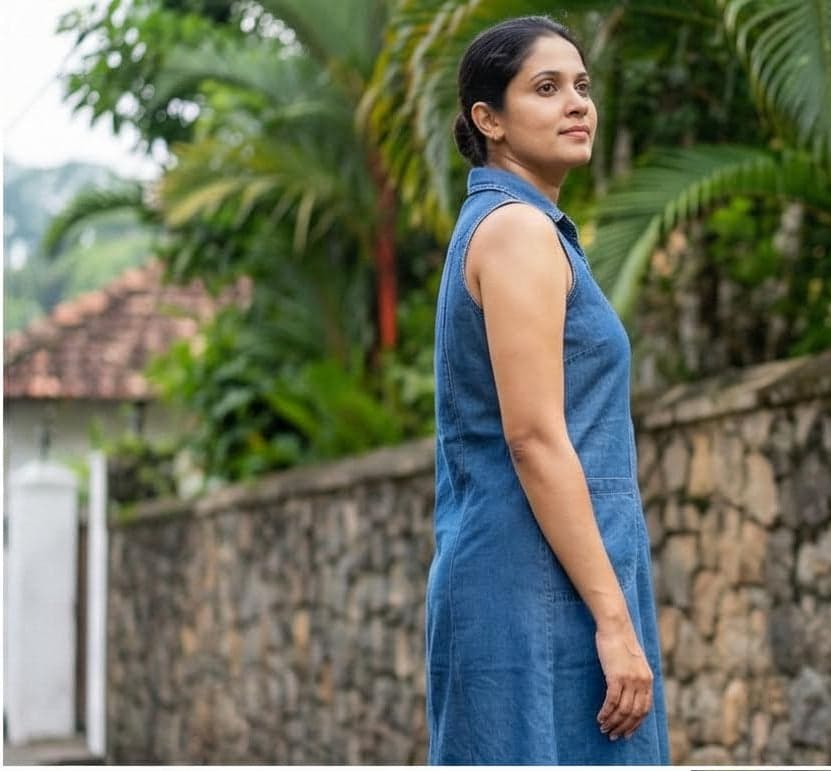 Indigo Charm Sleeveless Denim Frock — image 5