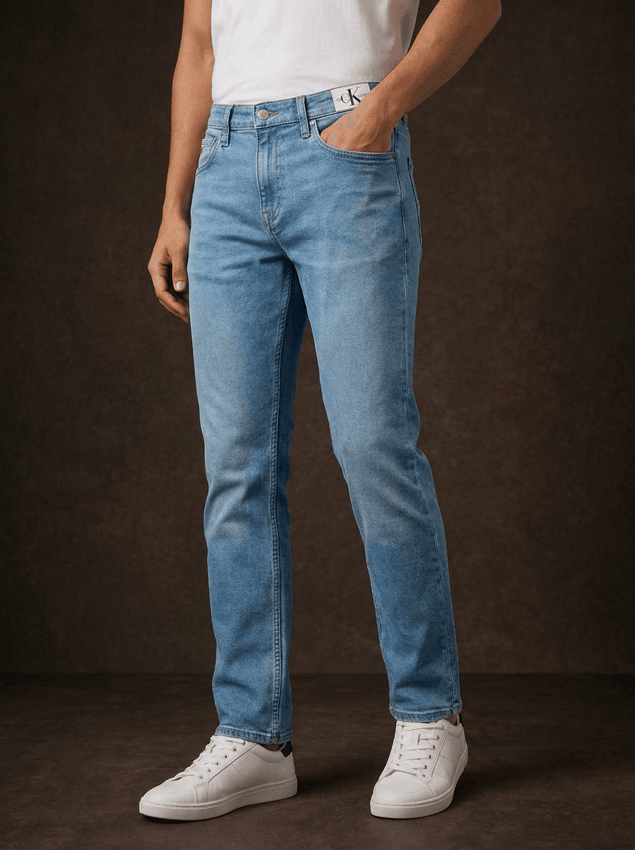 Calvin Klein Jeans Men's Slim Fit Light Wash Denim