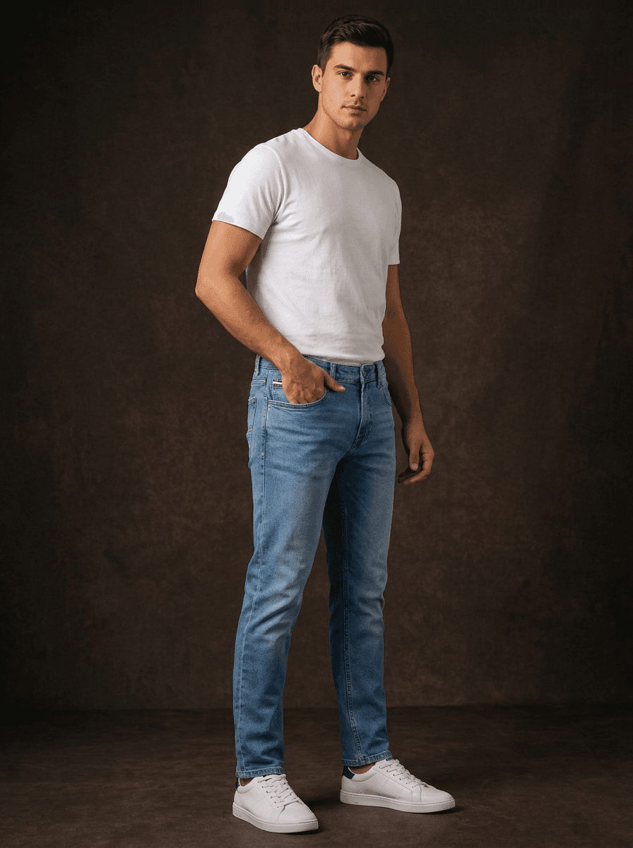 Tommy Jeans Steve Slim Fit Men's Jeans | Medium Blue Denim