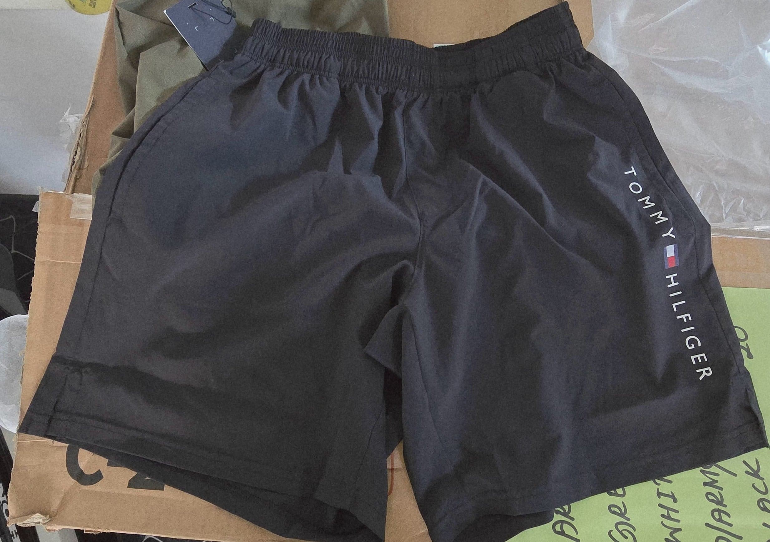 Tommy Hilfiger Men's White Logo Casual Shorts | Elastic Waist — image 10