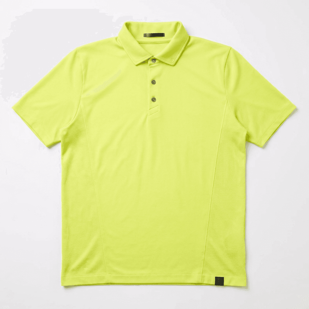Men's Tech Knit Performance Polo Shirt in Vibrant Neon Lime — image 2