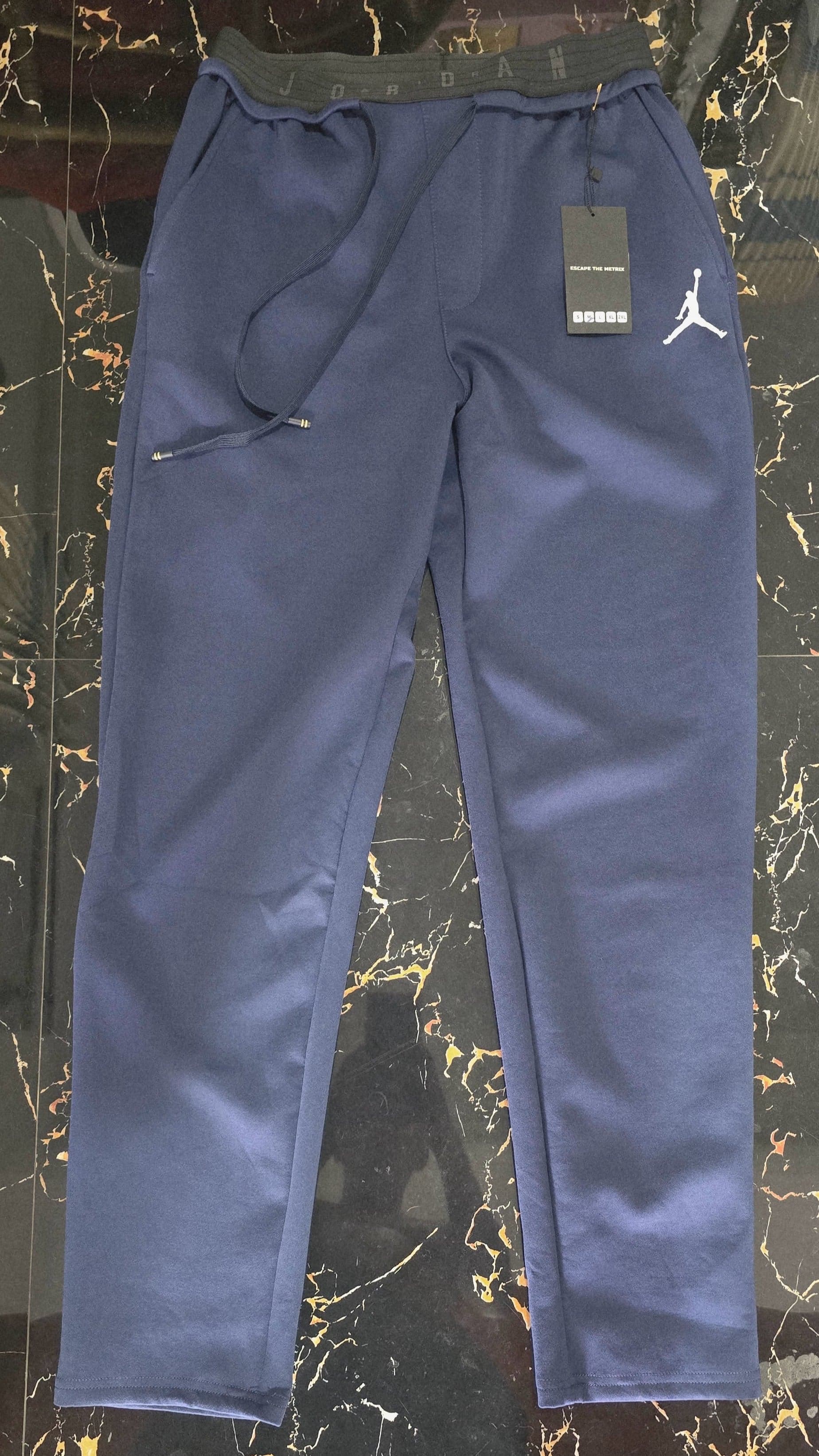 Men's Jordan Jumpman Athletic Track Pants - Navy Blue Tapered Fit — image 4