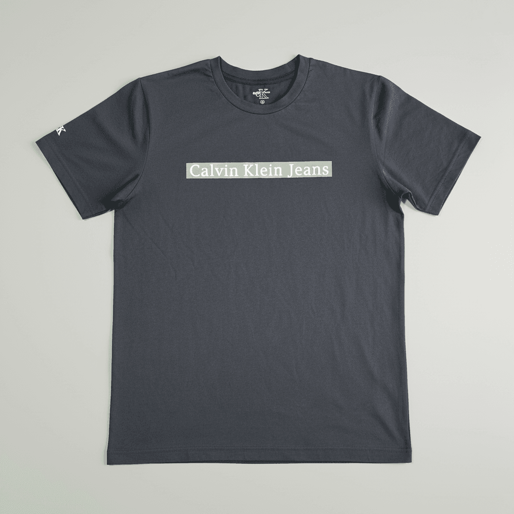 Calvin Klein Jeans Men's Box Logo Graphic T-Shirt - Charcoal — image 2