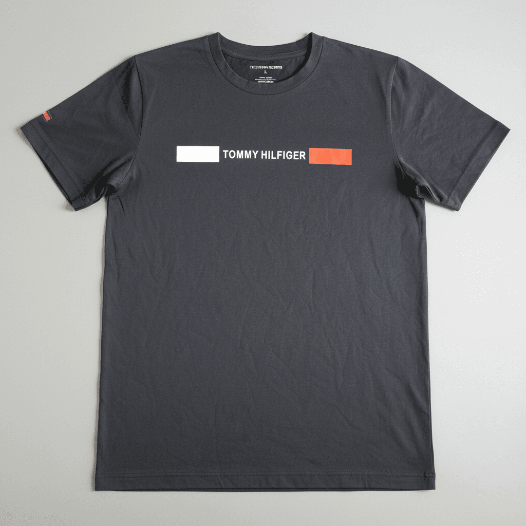 Tommy Hilfiger Men's Color Block Logo Graphic T-Shirt - Charcoal — image 2