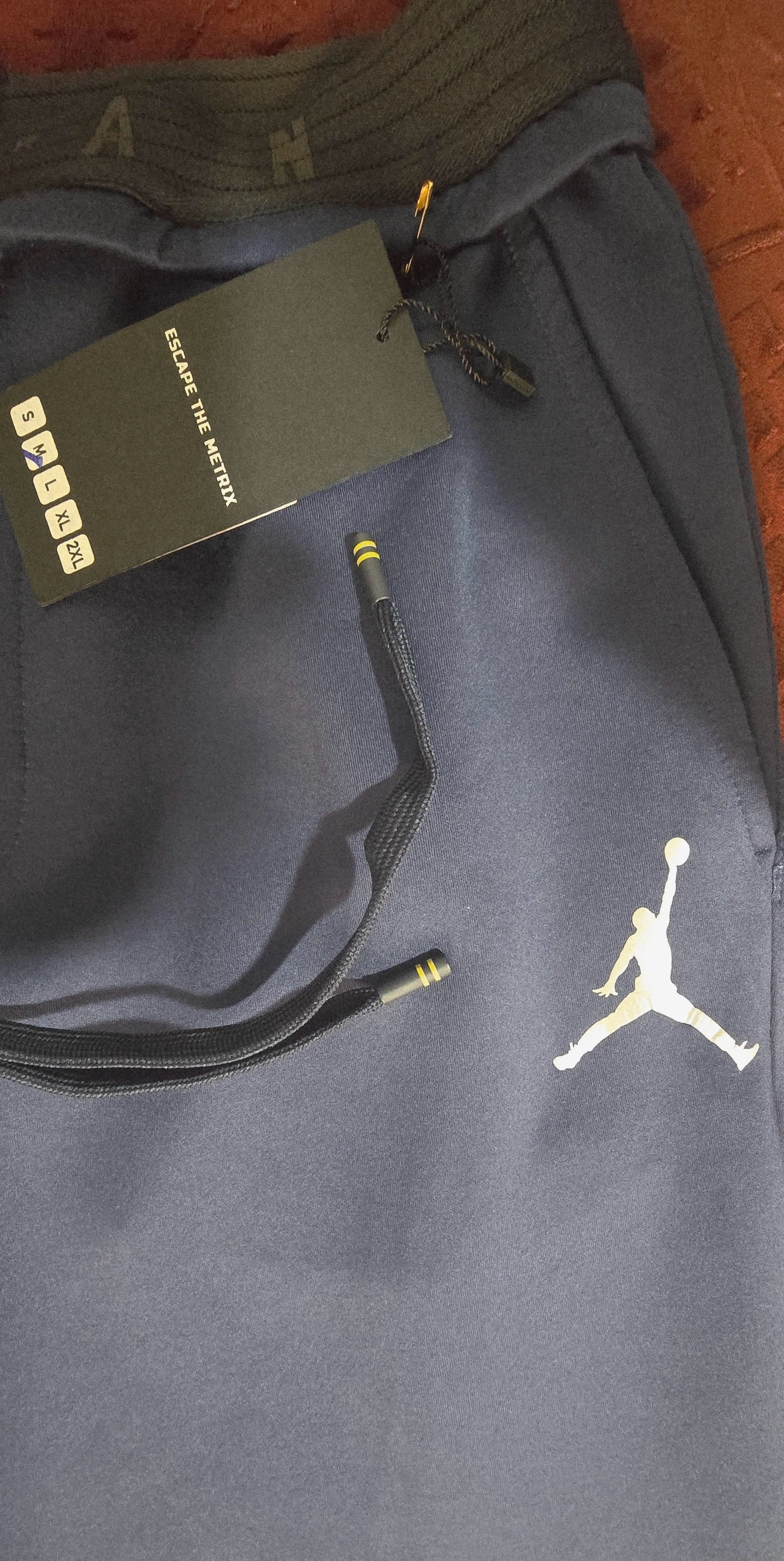 Men's Jordan Jumpman Athletic Track Pants - Navy Blue Tapered Fit — image 2