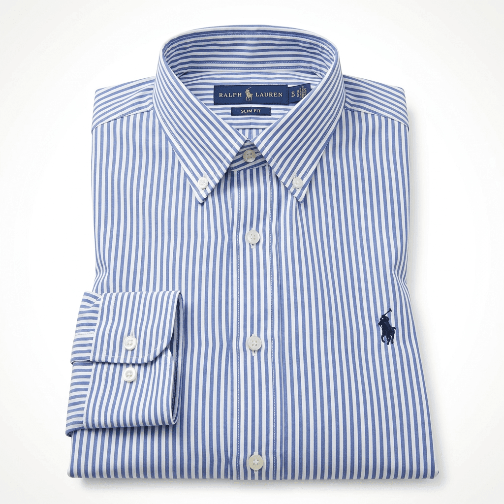 Ralph Lauren Men's Slim Fit Striped Button-Down Shirt - Blue/White — image 2