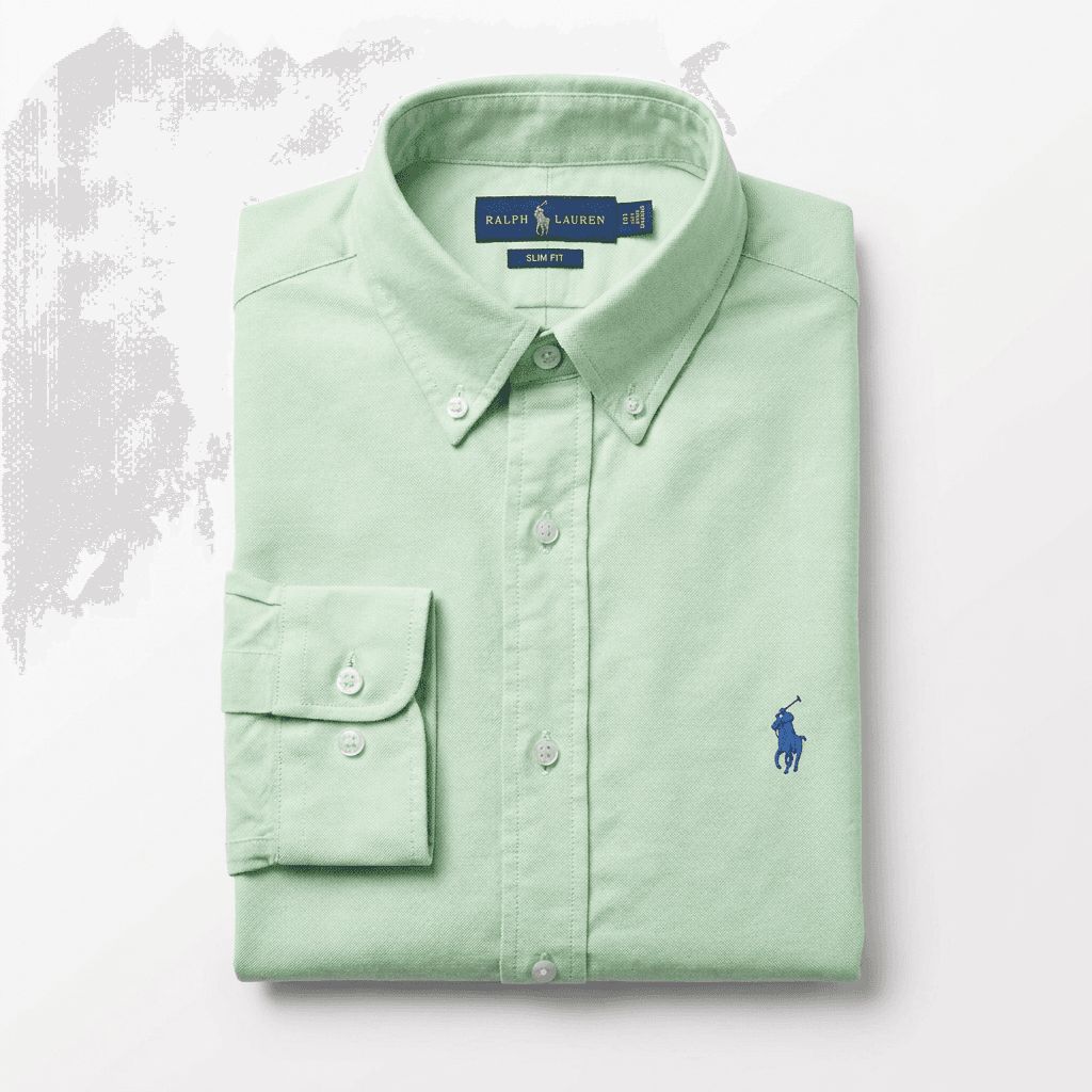 Ralph Lauren Men's Slim Fit Long Sleeve Oxford Shirt | Mint Green — image 2