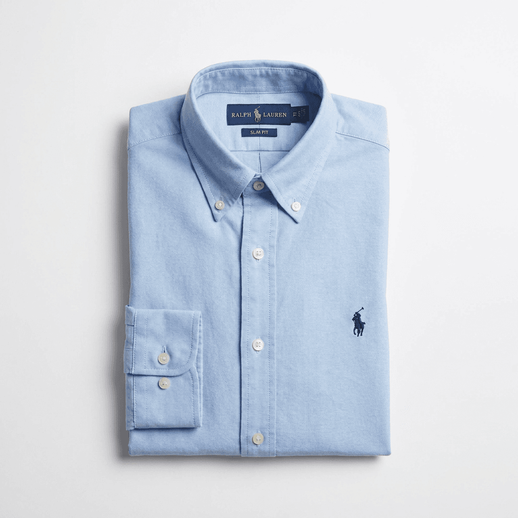 Ralph Lauren Men's Slim Fit Long Sleeve Oxford Shirt - Sky Blue — image 2