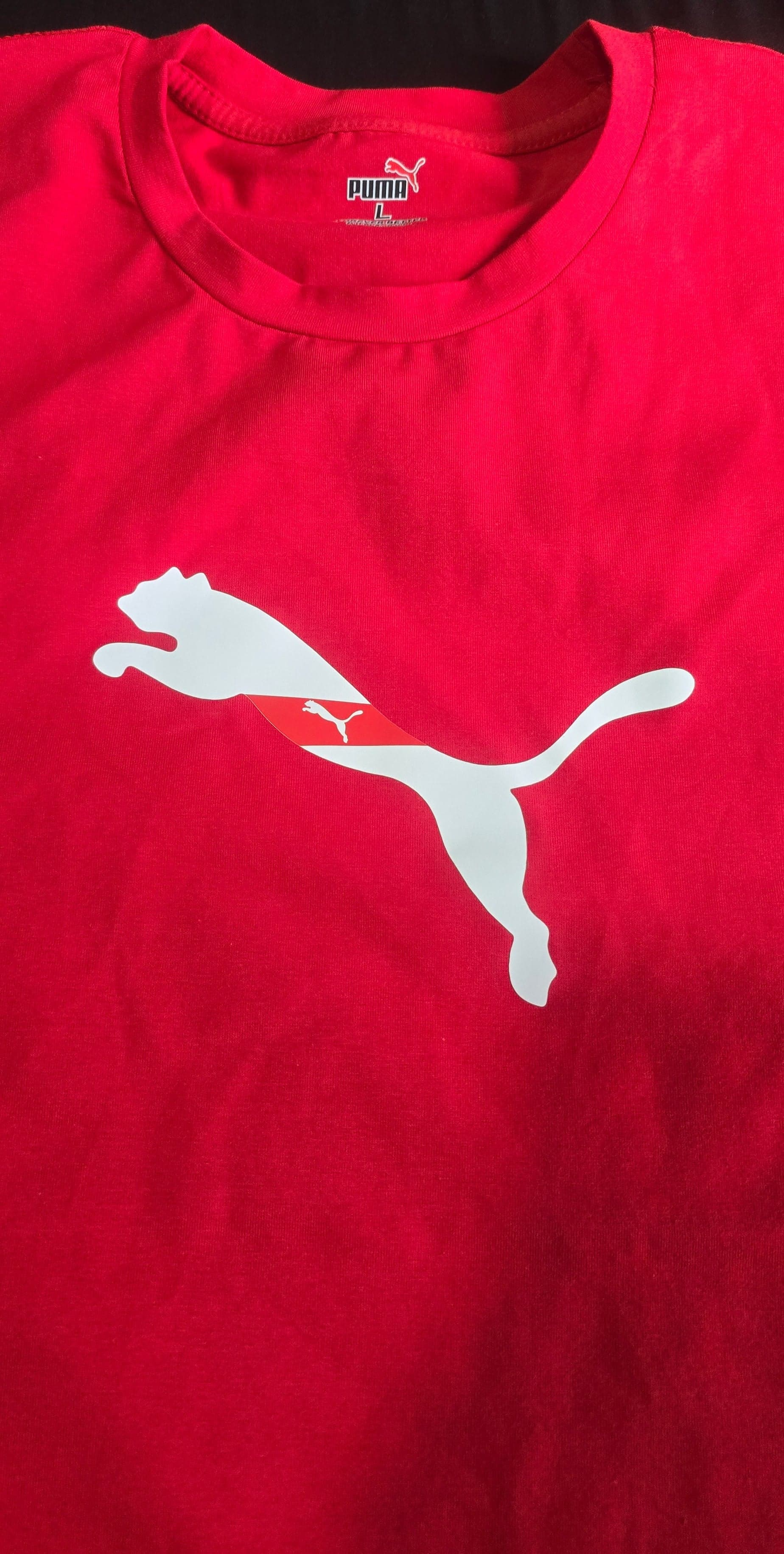 Puma Men's Big Cat Logo Performance T-Shirt in Red | Athletic Tee — image 4