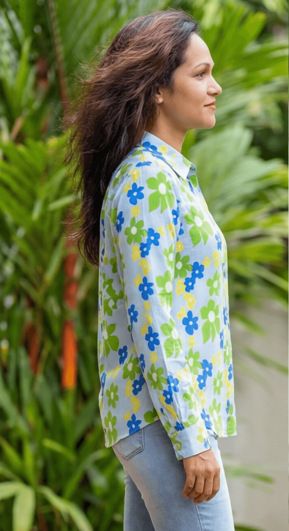 Women top blouse from omaya brand - floral print — image 3