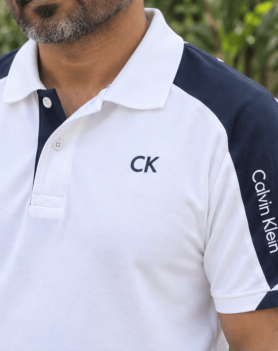 Mens White Calvin Klein Polo Shirt Sri Lanka — image 4