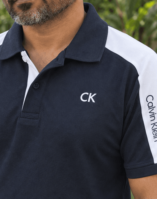 Mens Navy Calvin Klein Polo Shirt Sri Lanka — image 4