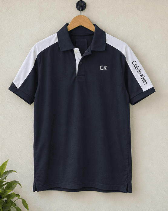 Mens Navy Calvin Klein Polo Shirt Sri Lanka — image 5