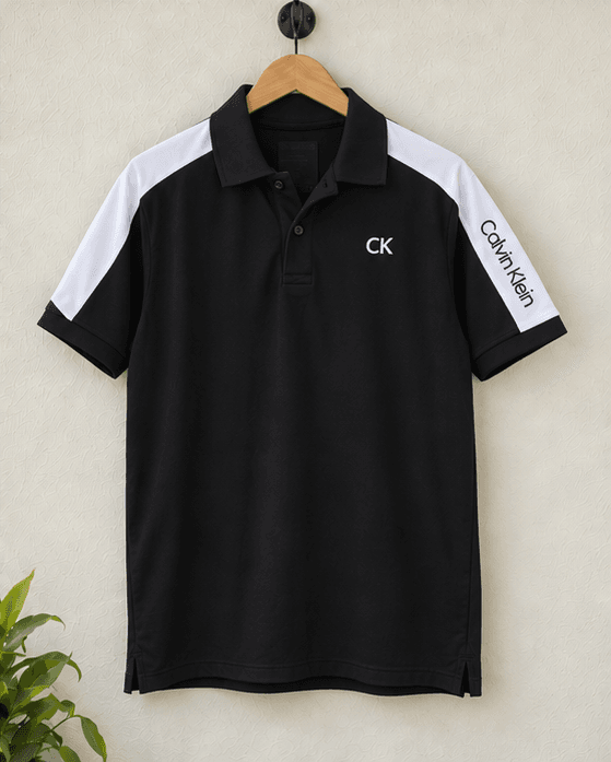 Mens Black Calvin Klein Polo Shirt Sri Lanka — image 4