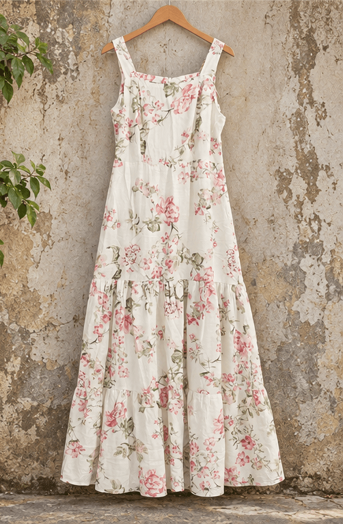 Women's White Floral Maxi Dress Sri Lanka — image 3