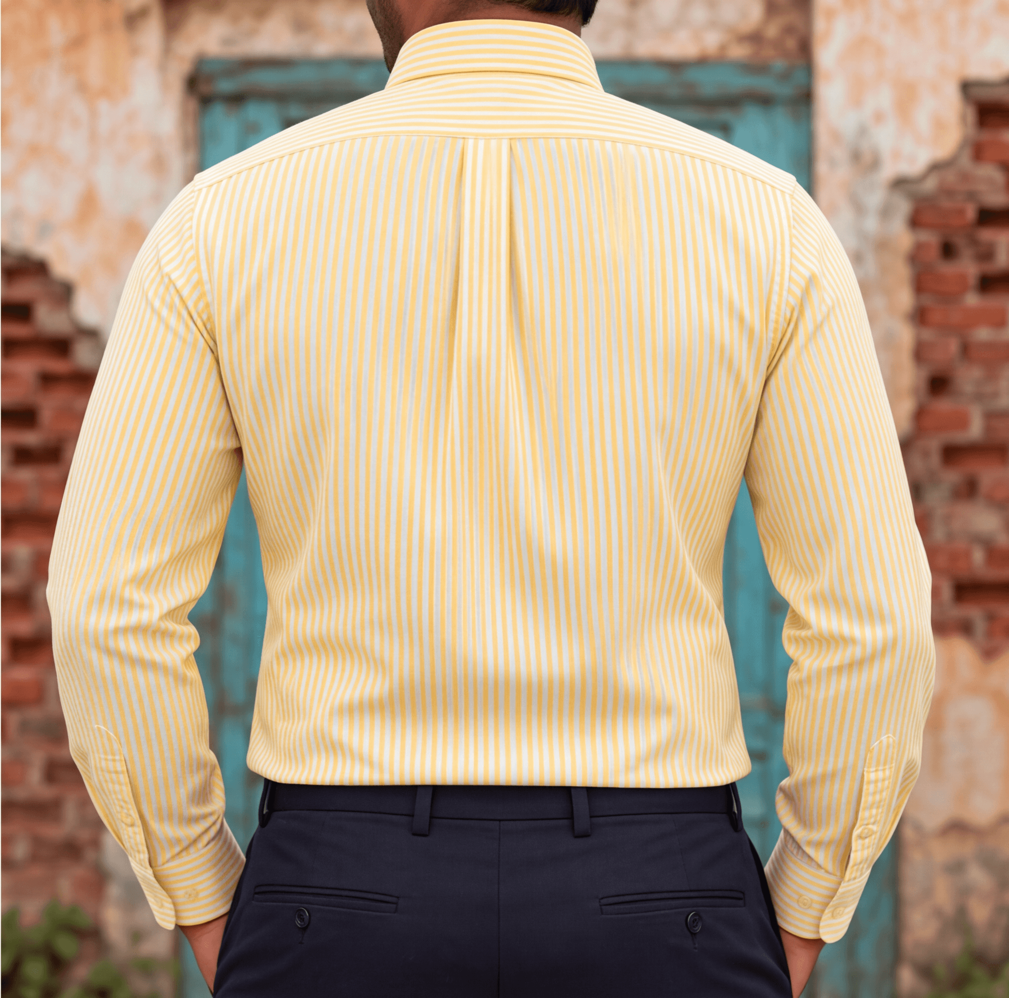 Ralph Lauren Men's Polo Yellow Striped Shirt Sri Lanka — image 2