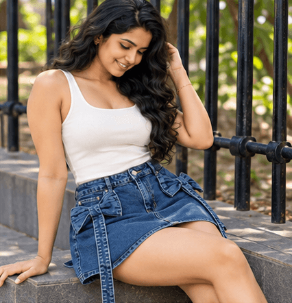 Women's Blue Denim Mini Skirt Sri Lanka — image 3