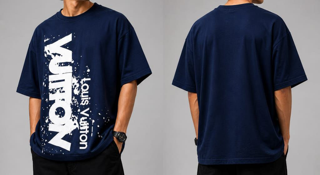 Men's Louis Vuitton Oversized T-Shirt | Indigo Series Sri Lanka