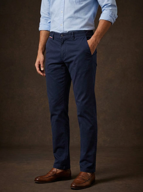 Tommy Hilfiger Men's Classic Cotton Chino Pants - Slim Fit — Editorial catalog photo aligned to brand reference styling; primary product image for search and accessibility.
