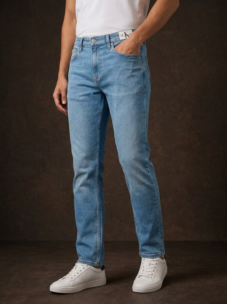 Calvin Klein Jeans Men's Slim Fit Light Wash Denim — image 1