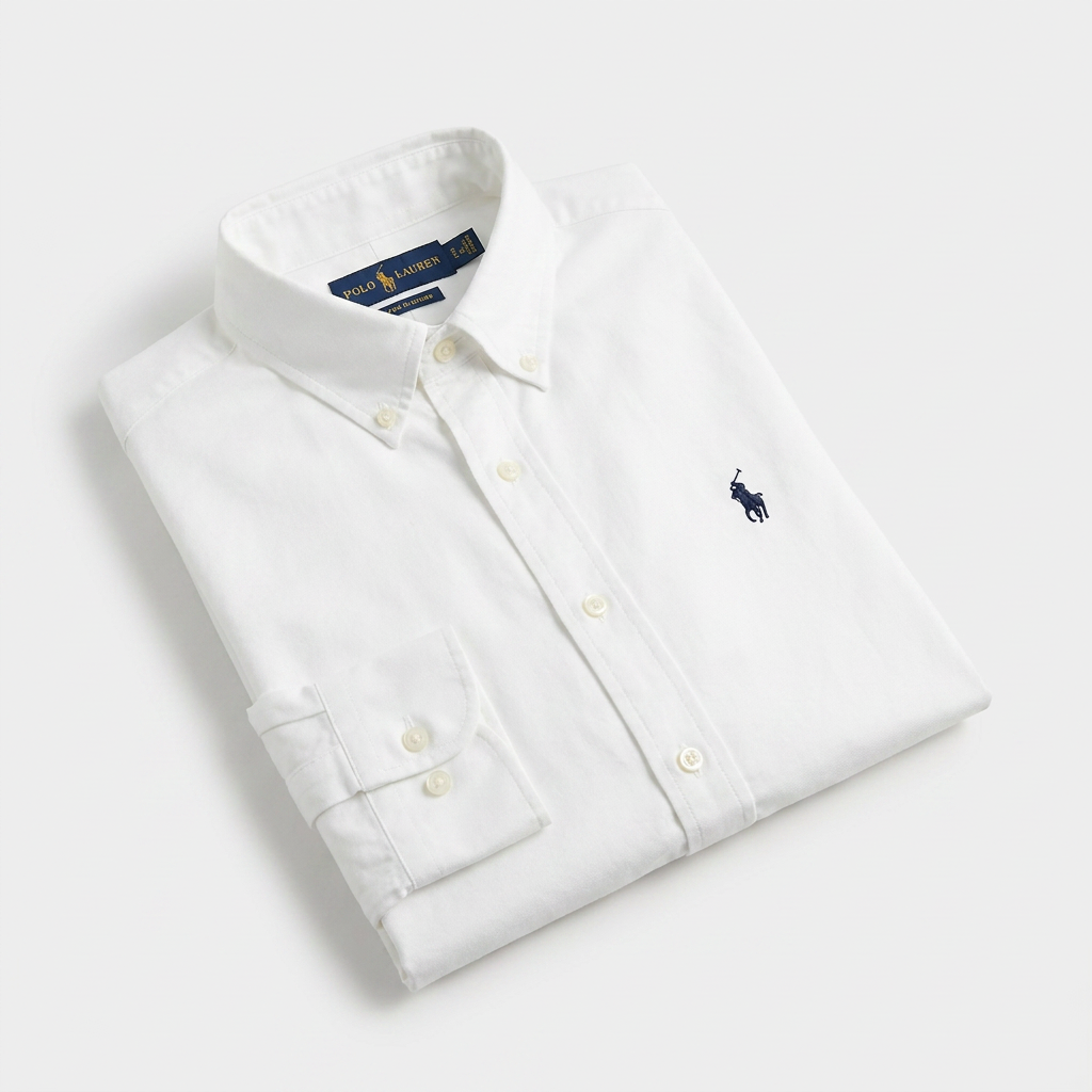 Ralph Lauren men's white slim fit oxford shirt, LKR 3,550