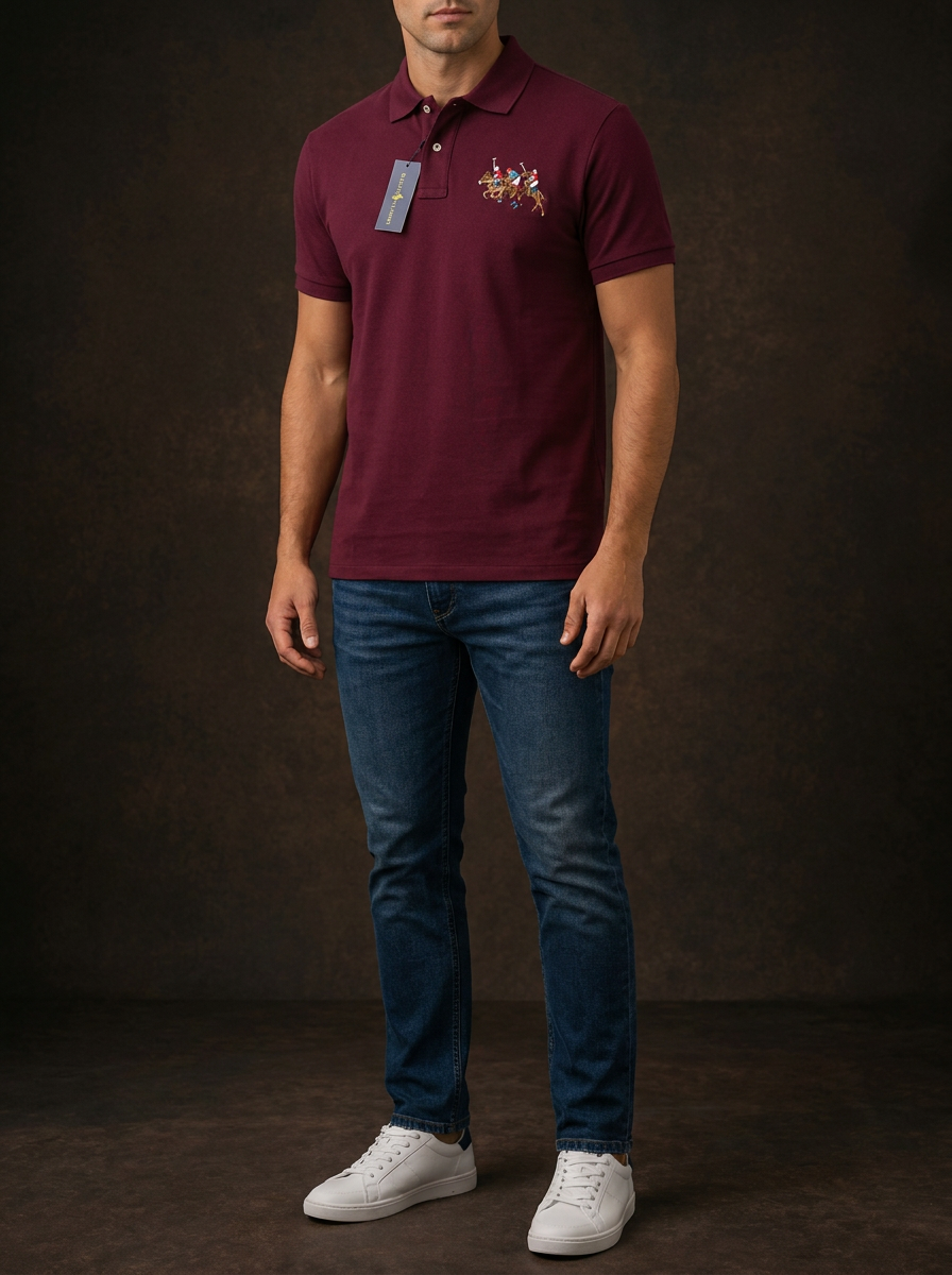 Men's Polo Match Logo Cotton Piqué Shirt by Ralph Lauren — image 1