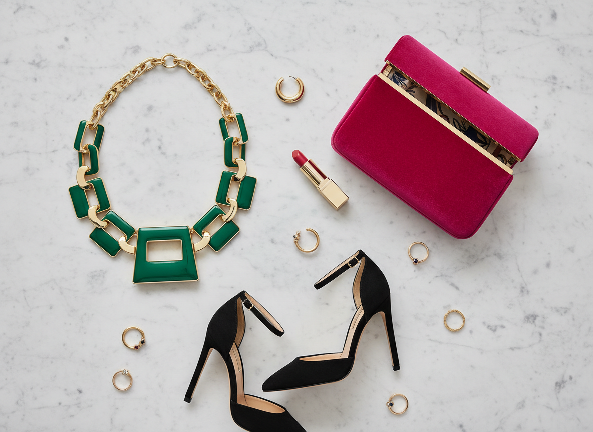 Accessories for transforming a desk to dinner outfit in Colombo.