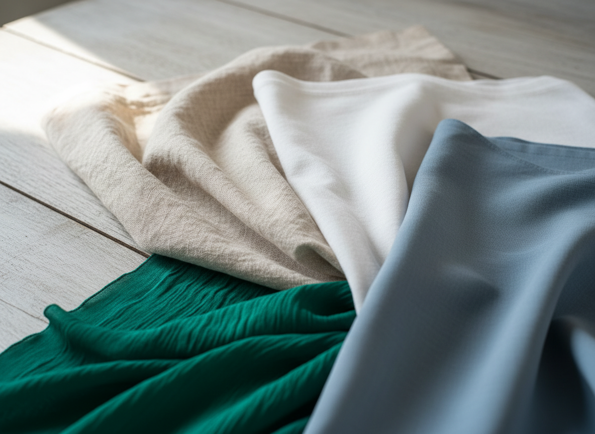 Breathable fabrics suitable for smart casual wear in Sri Lanka.
