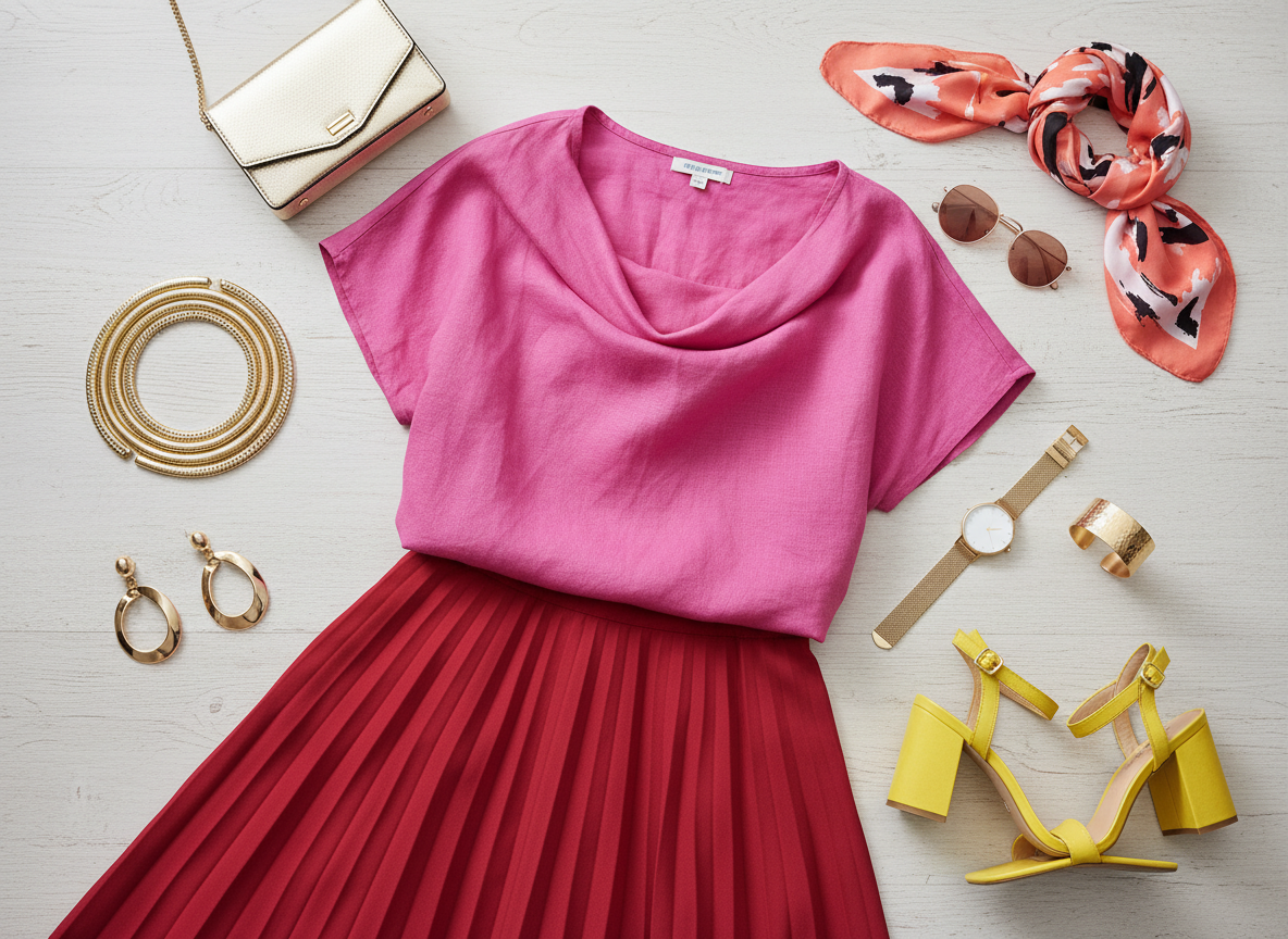 Colour blocking fashion wardrobe colours