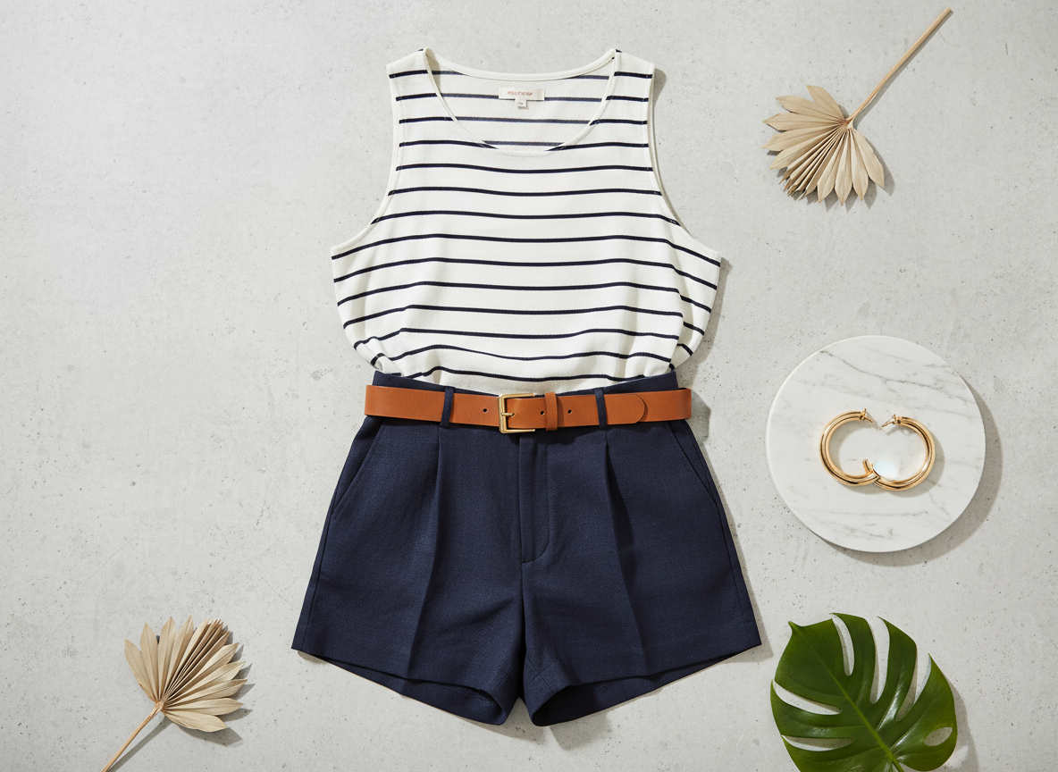 chic casual fashion Bermuda shorts outfits