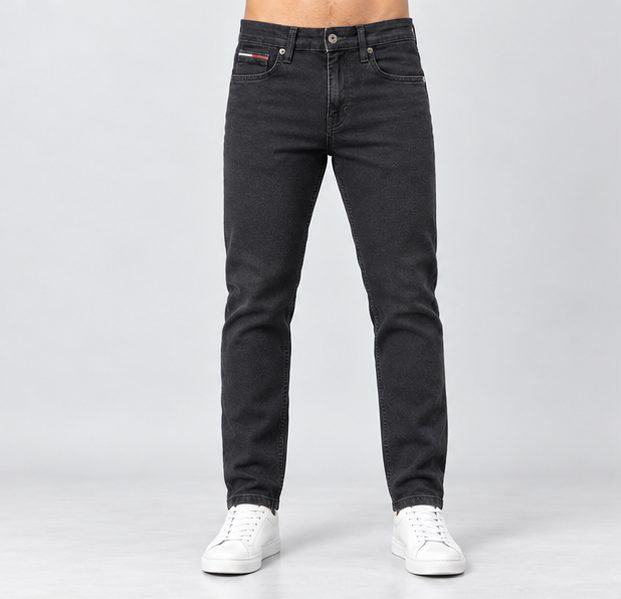 Tommy Hilfiger Men's Slim Fit Washed Black Jeans — image 1