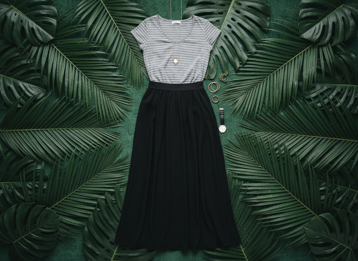 flatter midsection style with high waisted skirts